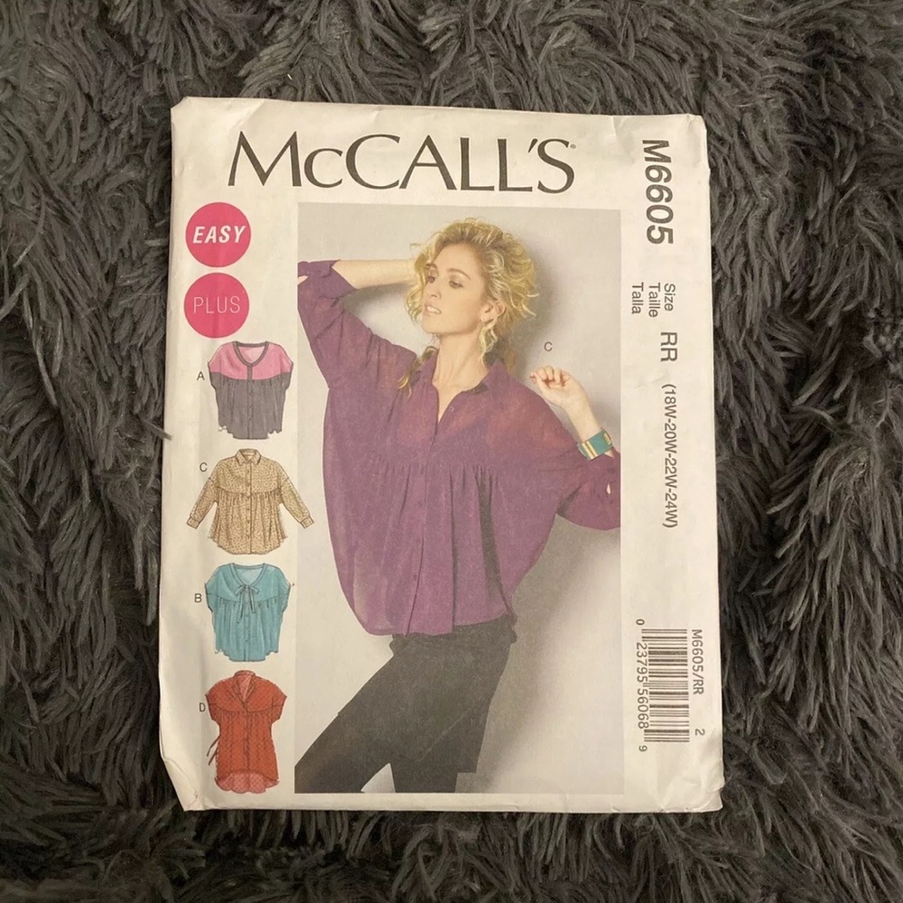 2012 McCalls Pattern M6605 Misses Top & Tunic